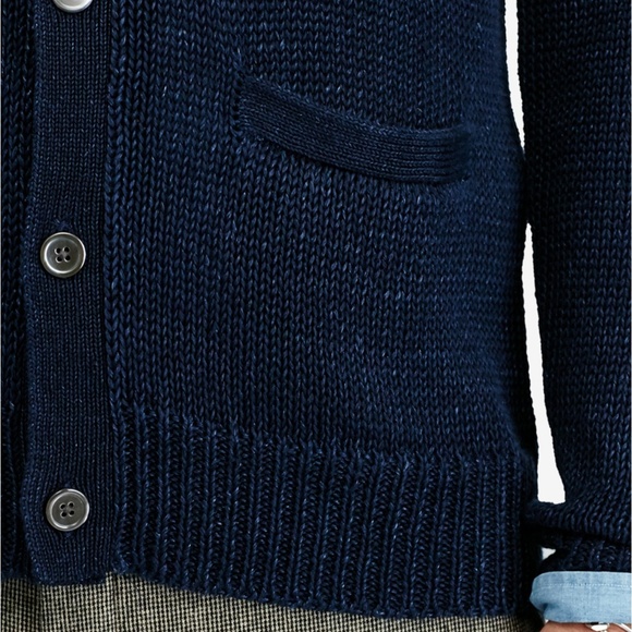 POLO RALPH LAUREN M XL CARDIGAN SWEATER LINEN NWT - Picture 6 of 8